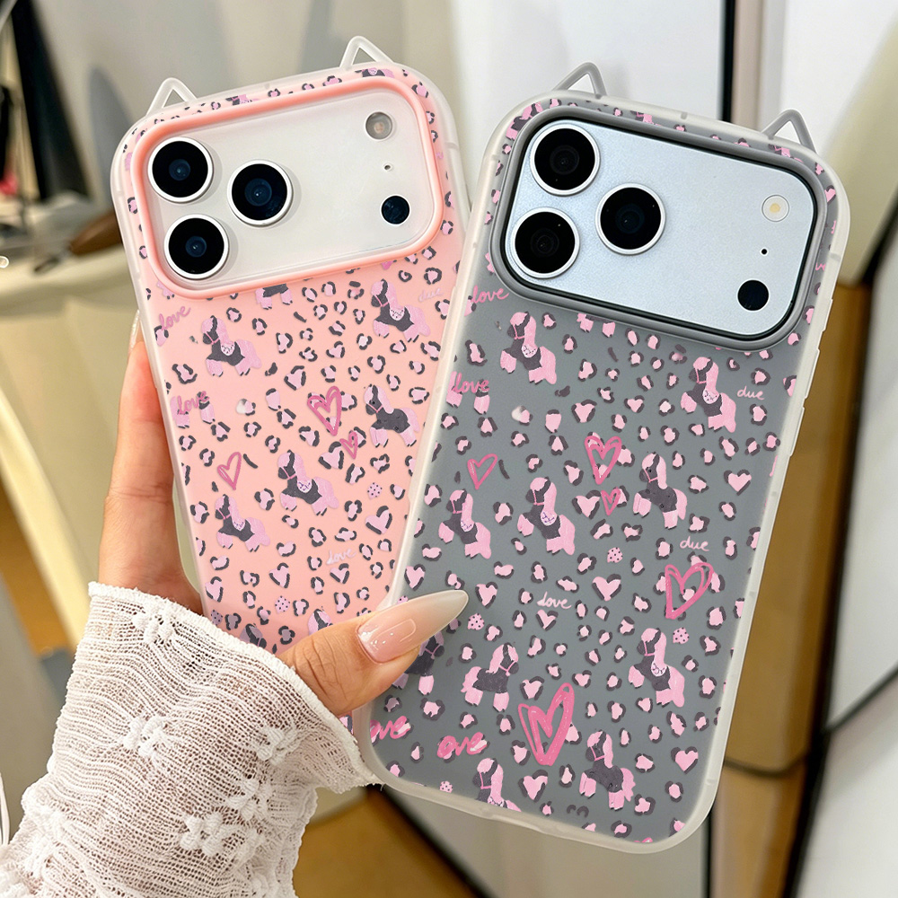 3D Printing Iphone - غطاء هاتف بنقشة الفهد لآيفون 18