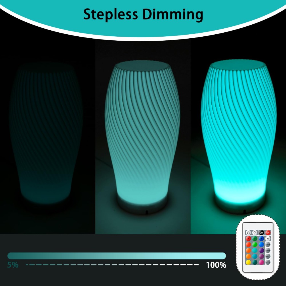 مصباح LED RGB أسود بقوة 3 واط  - مراجعة 3D Printing Lamp وسعره