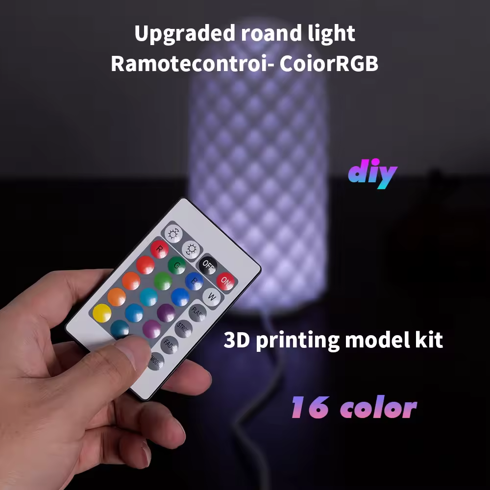 مصباح LED RGB أسود بقوة 3 واط  - مراجعة 3D Printing Lamp وسعره