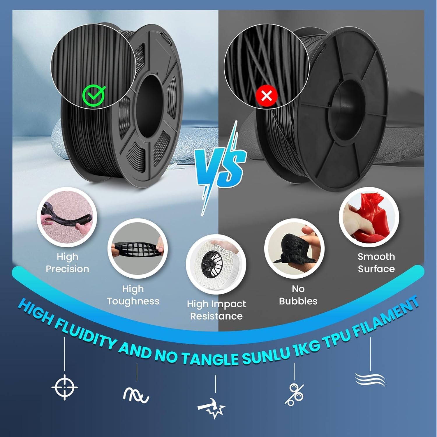 خيوط طباعة ثلاثية الأبعاد مرنة - مراجعة Tpu Flexible Filament وسعره