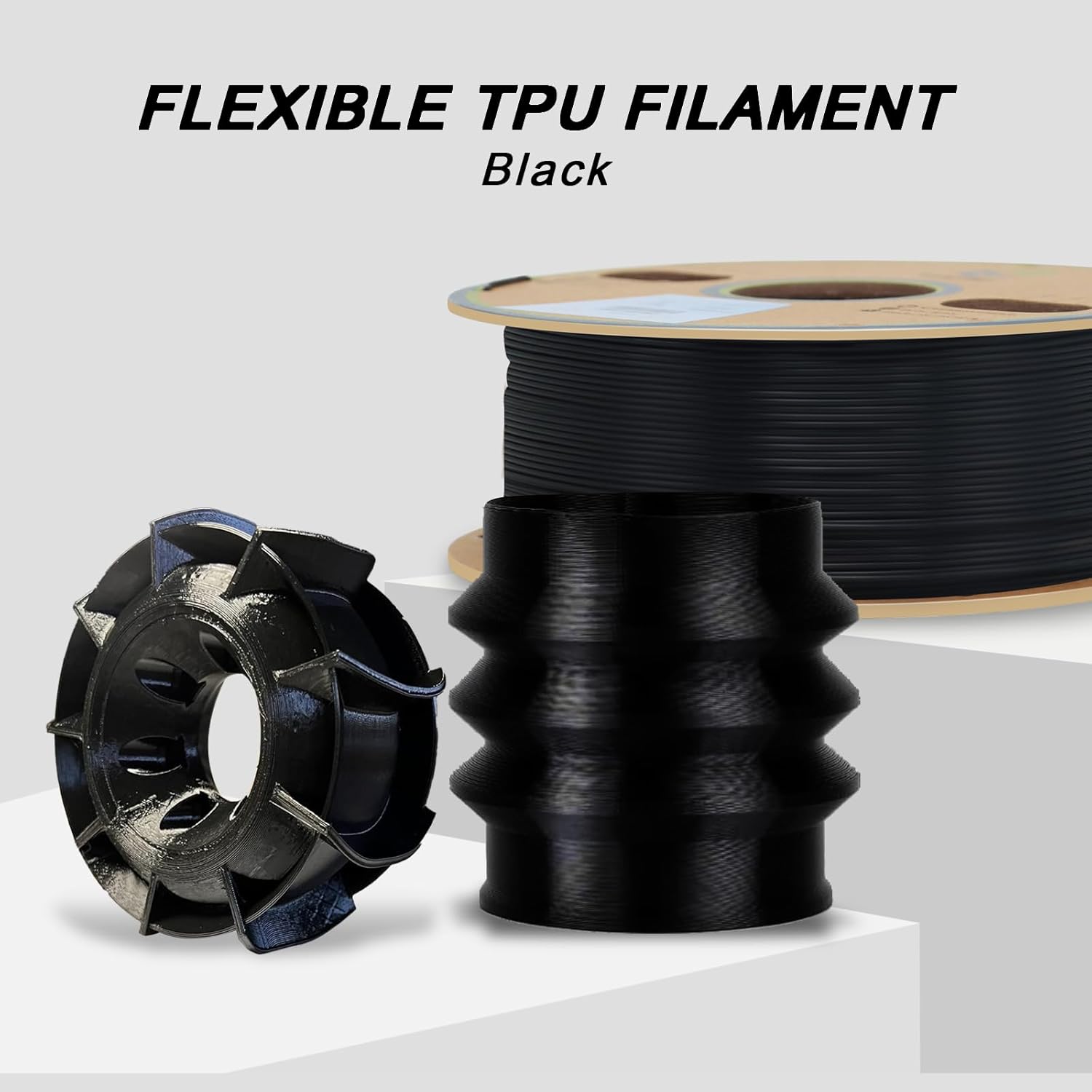 خيط طباعة ثلاثية الأبعاد أسود  - مراجعة Tpu Flexible Filament وسعره