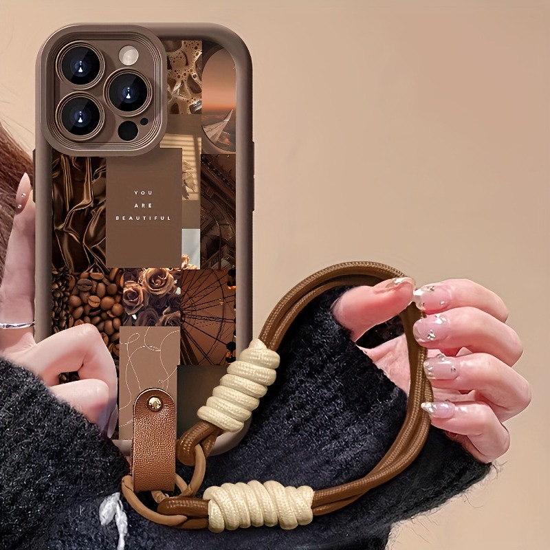 البني القهوة الزهور طباعة الحب - مراجعة 3D Printing Iphone وسعره